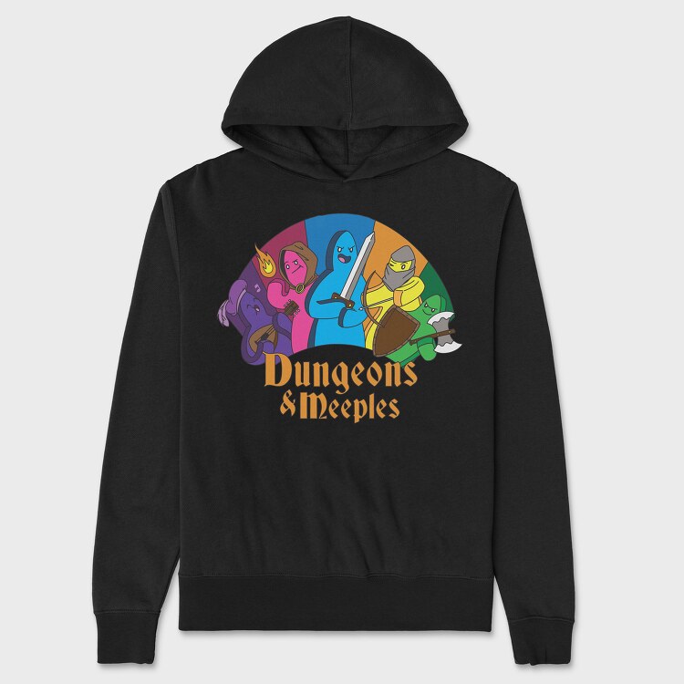 Dungeons Meeples, Hanorac Oversize Barbati (Unisex)