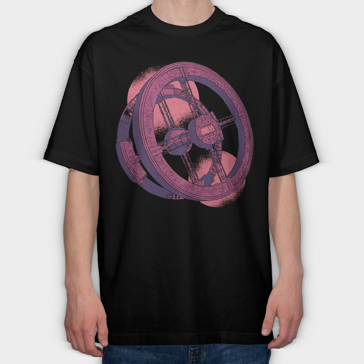 Space Station, Tricou Oversize Barbati (Unisex)
