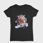 Watercolor Skiing Pig Ski Piggy, Tricou Femei
