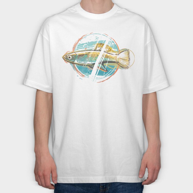 Watercolor Fish Olomina, Tricou Oversize Barbati (Unisex)