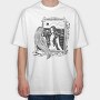 Woman Portrait Dark Art Nouveau, Tricou Oversize Barbati (Unisex)