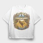 Ufo Dinosaurs, Tricou Oversize Barbati (Unisex)