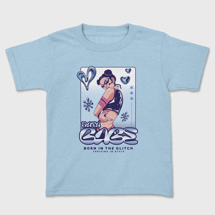 Y3K Born In The Glitch Data Babe, Tricou Copii