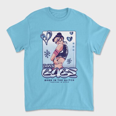 Y3K Born In The Glitch Data Babe, Tricou Barbati (Unisex)