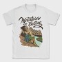 Woman Sitting On Glacier National Park, Tricou Barbati (Unisex)