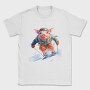 Watercolor Skiing Pig Ski Piggy, Tricou Barbati (Unisex)