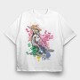 Watercolor Kingfisher European, Tricou Oversize Barbati (Unisex)
