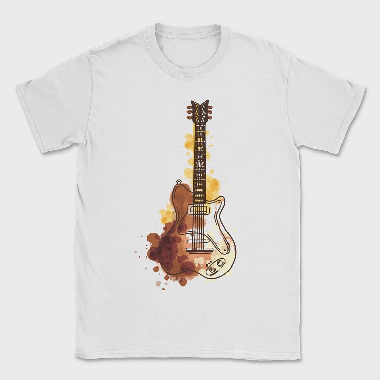 Watercolor Guitar, Tricou Barbati (Unisex)