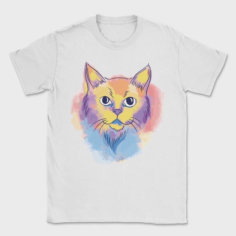 Watercolor Cat, Tricou Barbati (Unisex)