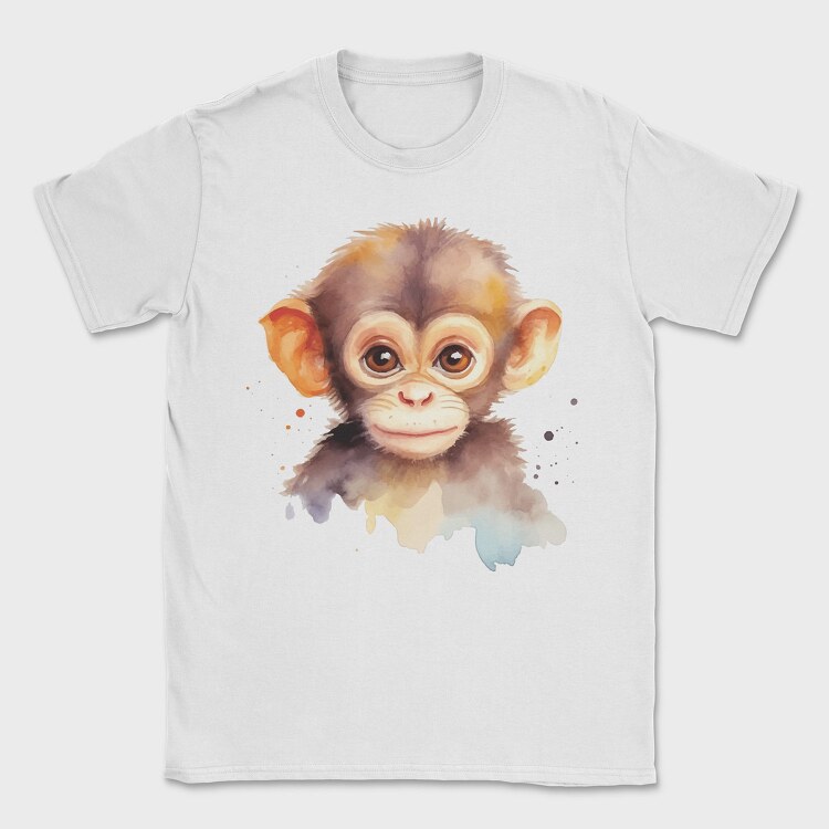 Watercolor Baby Monkey Mug, Tricou Barbati (Unisex)