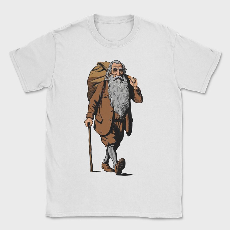 Walking Old Man Tote, Tricou Barbati (Unisex)