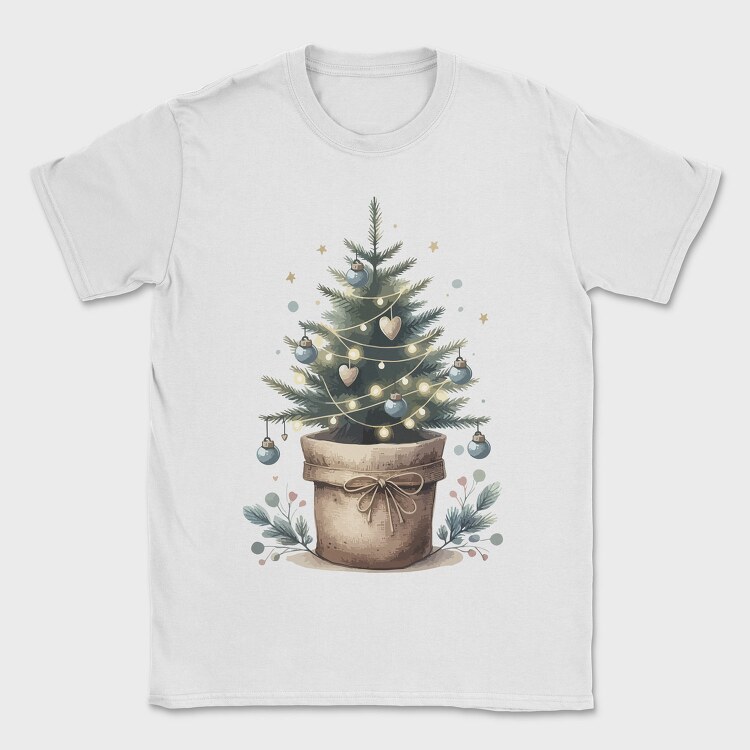 Potted Christmas Tree Tote, Tricou Barbati (Unisex)