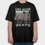 Possum Wild Animal Funny Quote Illustration, Tricou Oversize Barbati (Unisex)