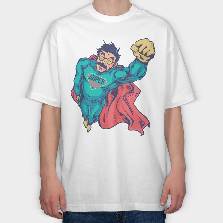 Superdad Hero, Tricou Oversize Barbati (Unisex)