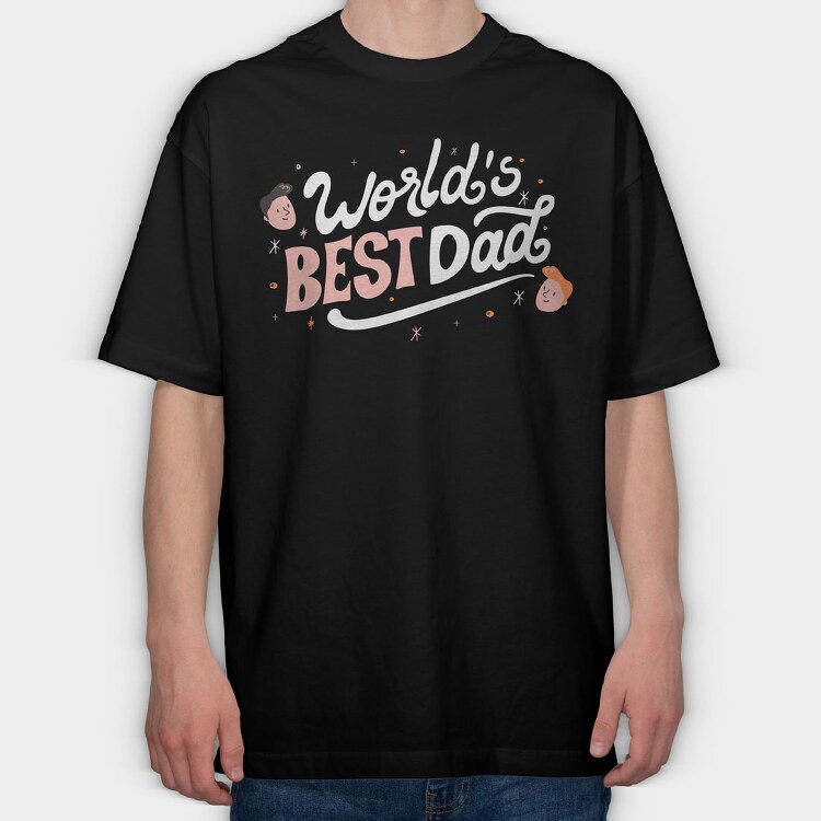 World's Best Dad, Tricou Oversize Barbati (Unisex)