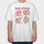 Playful Snake Food, Tricou Oversize Barbati (Unisex)