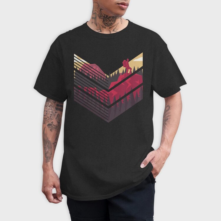 Climing Land Scape, Tricou Barbati (Unisex)