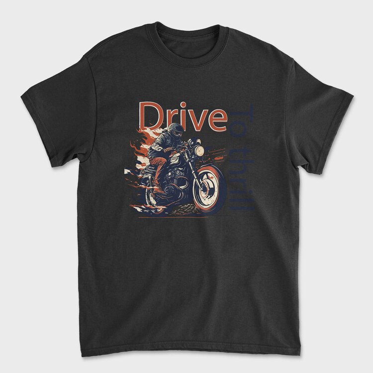 MotorcycleArt RetroStyle, Tricou Barbati (Unisex)