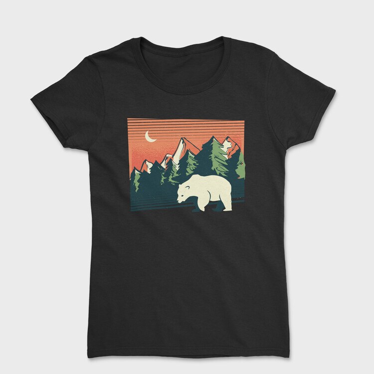 Polar Bear Landscape, Tricou Femei