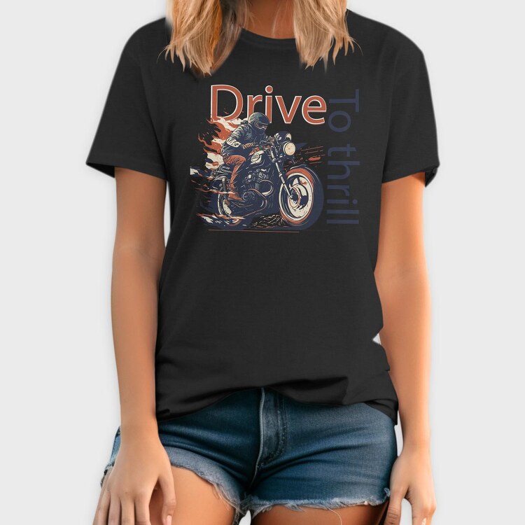MotorcycleArt RetroStyle, Tricou Barbati (Unisex)