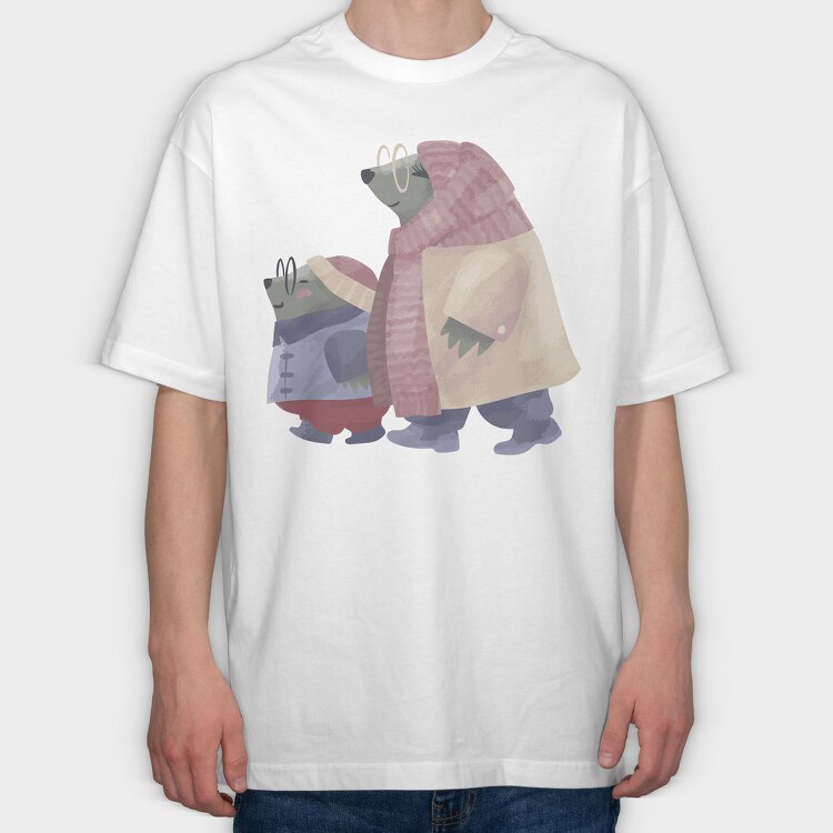 Polar Bear Hug, Tricou Oversize Barbati (Unisex)