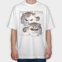 Playful Grumpy Cats, Tricou Oversize Barbati (Unisex)
