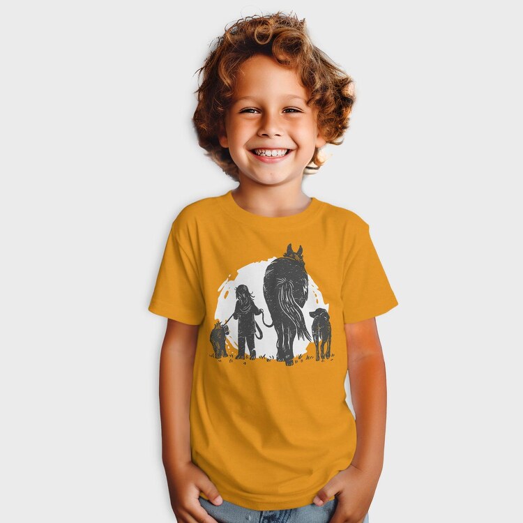 Girl And Animals, Tricou Copii