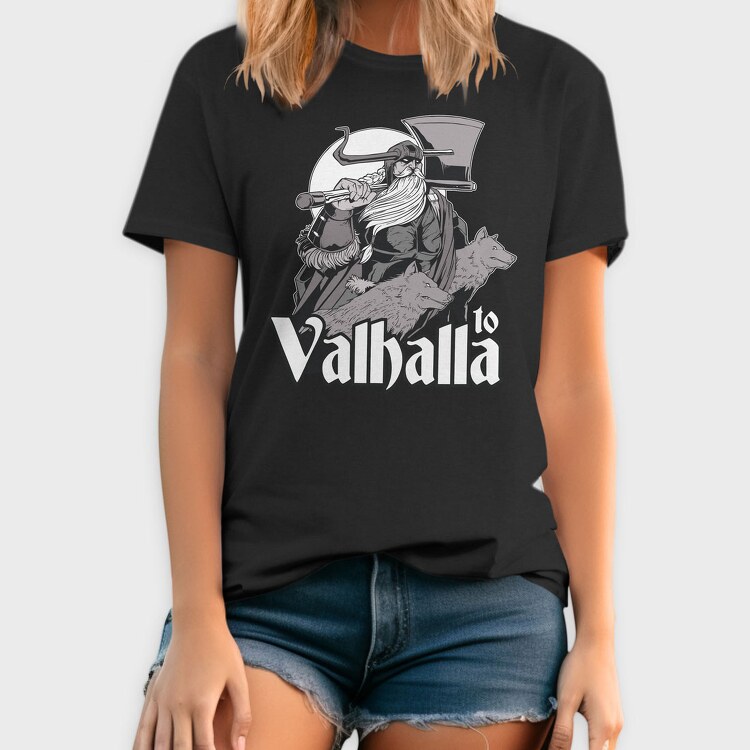 To Valhala Odin Wolves, Tricou Barbati (Unisex)