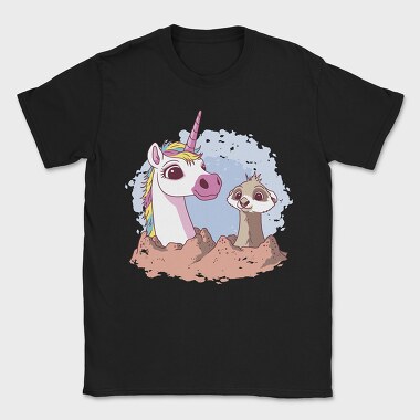 Unicorn and Meerkat, Tricou Barbati (Unisex)