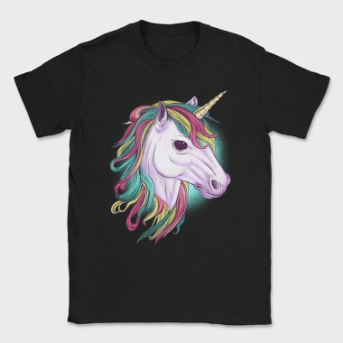 Unicorn Head Color, Tricou Barbati (Unisex)