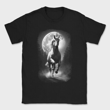 Unicorn Monochrome, Tricou Barbati (Unisex)