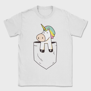Unicorn Pocket, Tricou Barbati (Unisex)