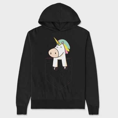 Unicorn Pocket, Hanorac Oversize Barbati (Unisex)