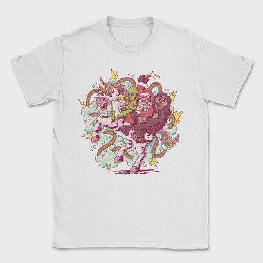 Unicorn Santa Aliens Sasquatch, Tricou Barbati (Unisex)