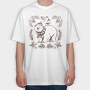 Polar Bear Animal Winter Throw Pillow, Tricou Oversize Barbati (Unisex)