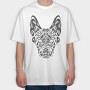 German Shepherd Dog Animal Monochrome Fade, Tricou Oversize Barbati (Unisex)