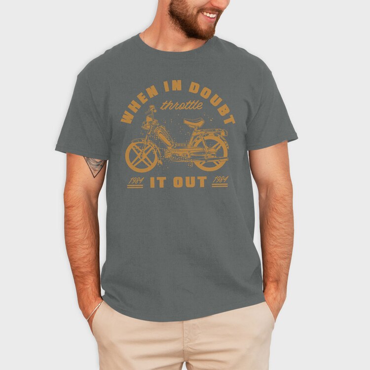 When in Doubt Throttle It Out, Tricou Barbati (Unisex)