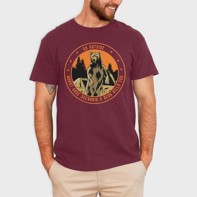 Worst Case Scenario Camping, Tricou Barbati (Unisex)