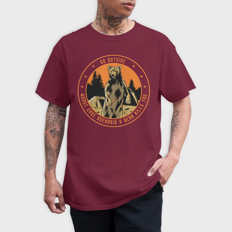 Worst Case Scenario Camping, Tricou Barbati (Unisex)