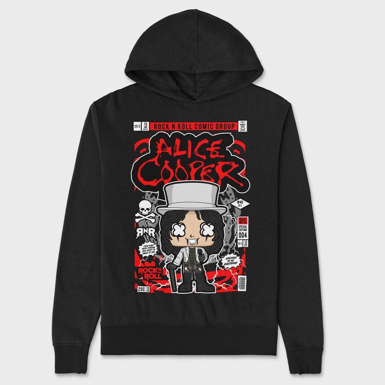 Alice Cooper Rock Roll, Hanorac Oversize Barbati (Unisex)