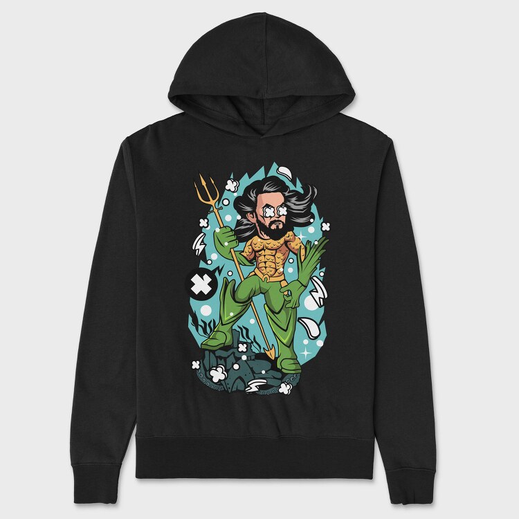 Aquamans Trident 1, Hanorac Oversize Barbati (Unisex)