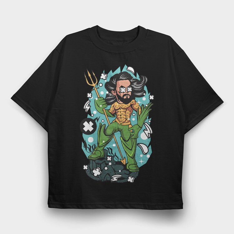 Aquamans Trident 1, Tricou Oversize Barbati (Unisex)