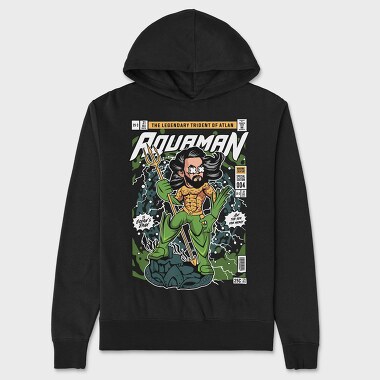 Aquamans Trident, Hanorac Oversize Barbati (Unisex)