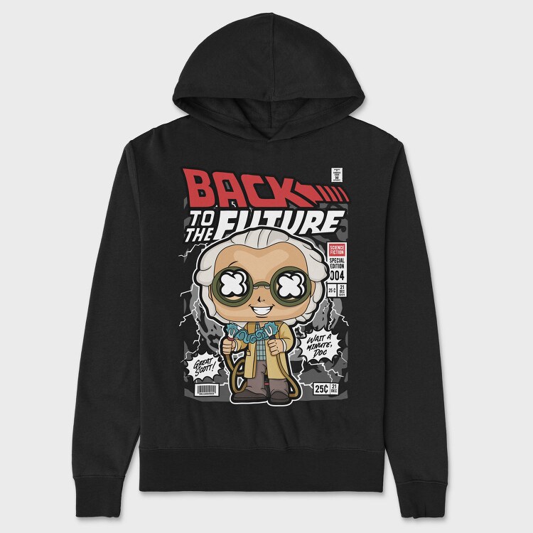 Back To The Future Doc, Hanorac Oversize Barbati (Unisex)