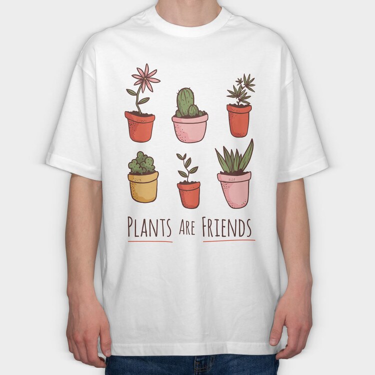 Plants Are Friends, Tricou Oversize Barbati (Unisex)