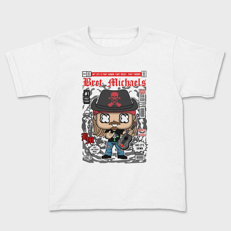 Brets Rockin Skull Guitar, Tricou Copii