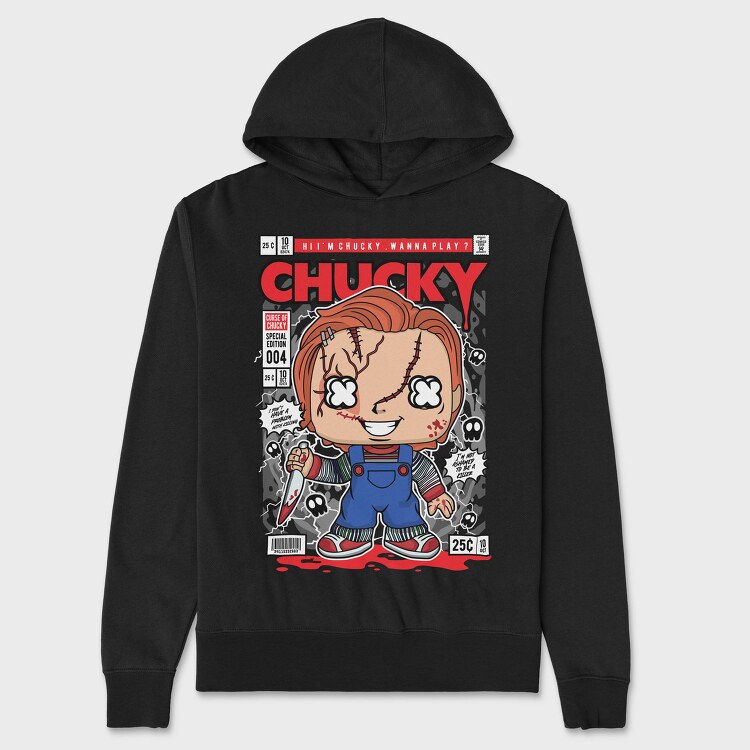 Chuckys Blood Bath, Hanorac Oversize Barbati (Unisex)