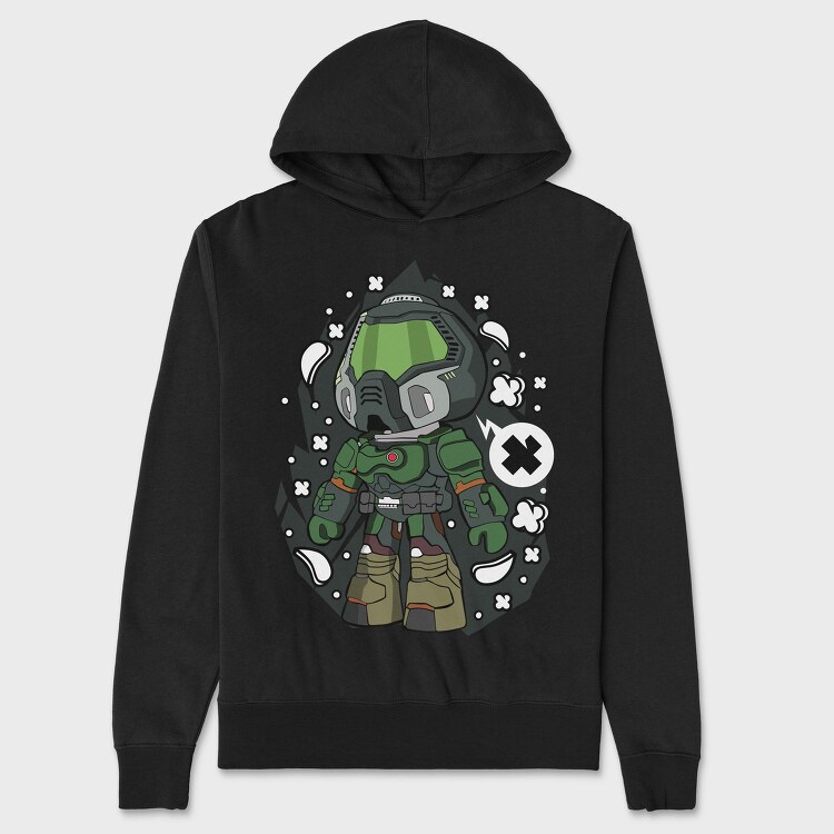 Cyberpunk Soldier, Hanorac Oversize Barbati (Unisex)