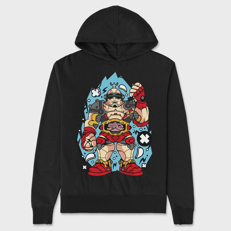Cyberpunk Warrior 2, Hanorac Oversize Barbati (Unisex)