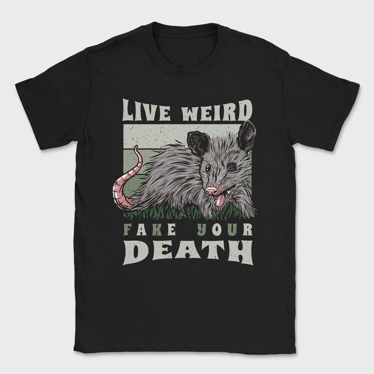 Possum Wild Animal Funny Quote Illustration, Tricou Barbati (Unisex)